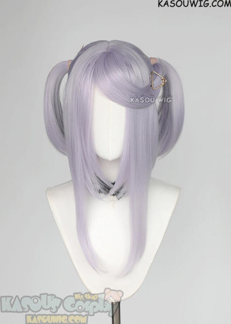 M-2/ SP38┇50CM / 19.7" Silver Lilac pigtail base wig with long bangs