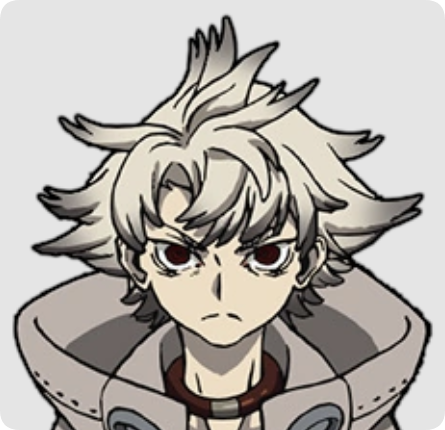 [Under production] Gachiakuta Rudo Surebrec short side-parted pear white wig with gray-dyed ends