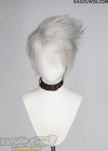 Naruto Kakashi Hatake short silver gray spiky wig