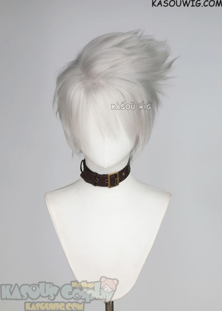 Naruto Kakashi Hatake short silver gray spiky wig