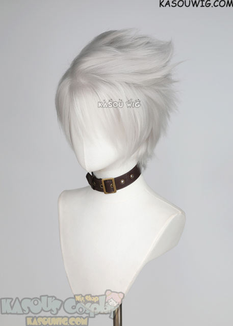 Naruto Kakashi Hatake short silver gray spiky wig