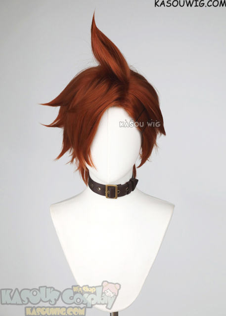 Your Turn To Die YTTD Joe Tazuna Auburn Brown side-parted spiky wig