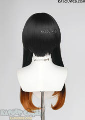 Gachiakuta Amo 71cm long black orange wig