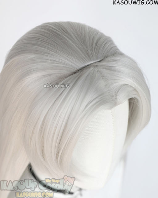 Sesshomaru 120cm long silver white middle parted straight wig