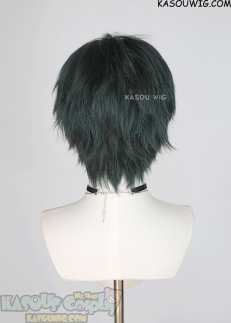 JJK Maki Zenin blakish green short layered wig