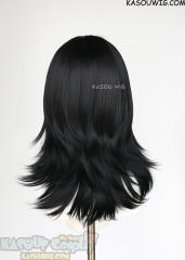JJK Kirara Hoshi shoulder-length black wig with cyan streak