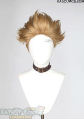 Gachiakuta Enjin ash blonde slicked back short undercut wig