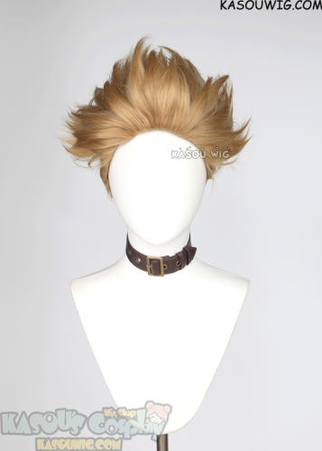 Gachiakuta Enjin ash blonde slicked back short undercut wig