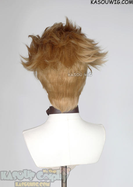 Gachiakuta Enjin ash blonde slicked back short undercut wig