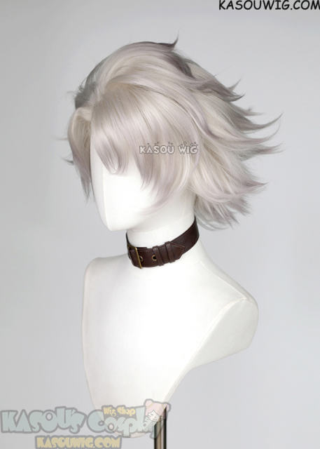 Gachiakuta Rudo Surebrec short pear white wig with gray-dyed ends