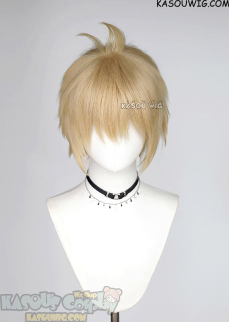 Nikaidou short layered wig with a optional ponytail