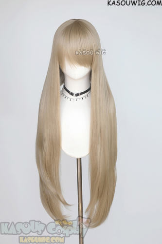 L-4 SP11 100cm/39.5" long straight versatile Beige Blonde wig