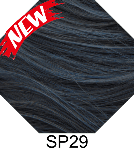 S-6 SP29 Bluish Gray short bob wig with long bangs