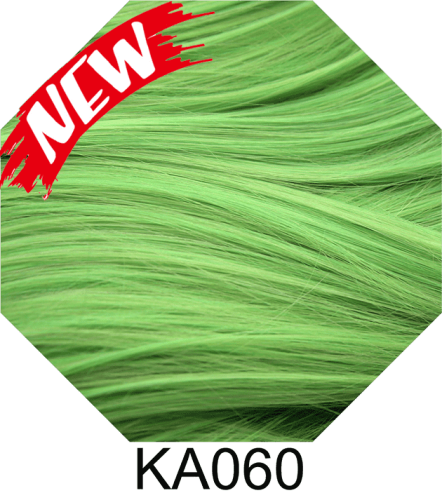S-6  KA060 Light Green short bob wig with long bangs