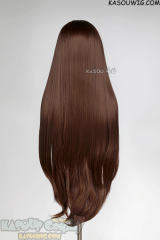 L-4 KA027 100cm/39.5" long straight Coffee Brown versatile wig