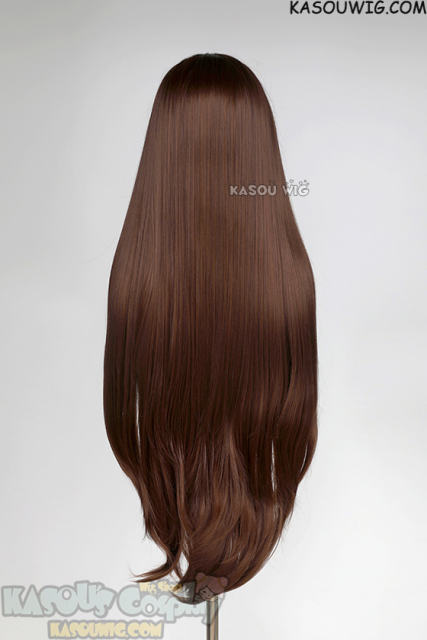 L-4 KA027 100cm/39.5" long straight Coffee Brown versatile wig