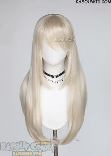 L-2 / KA006A Platinum Blonde 75cm long straight wig