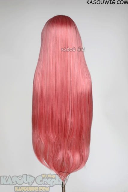 L-4 KA036 100cm/39.5" long straight Rose Pink versatile wig