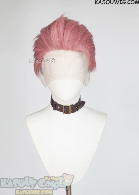 Lace Front>> JJK Jujutsu Kaisen Yuji Itadori pink brown split undercut cosplay wig