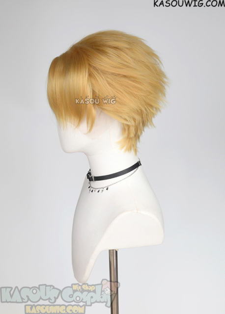 Lace Front>> Yomi no Tsugai Yuru blonde short spiky cosplay wig