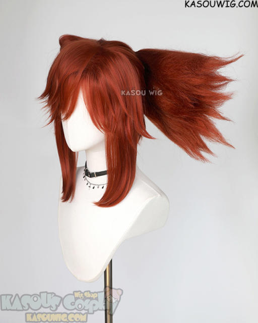 Gachiakuta Riyo Reaper short base cosplay wig with a glue styled hair bow