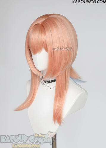 Genshin Impact Linnea orange shoulder length bob cosplay wig