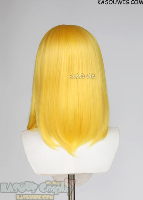 M-1/ SP35 Bright Yellow shoulder- length bob wig