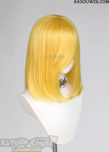 M-1/ SP35 Bright Yellow shoulder- length bob wig
