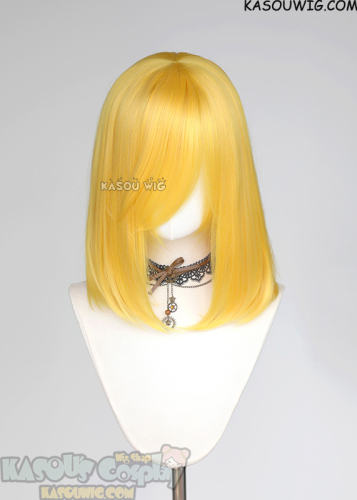 M-1/ SP35 Bright Yellow shoulder- length bob wig