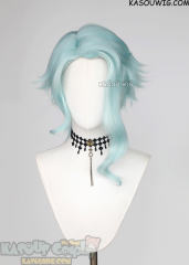 Genshin Impact Dottore short mint cosplay wig