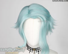 Genshin Impact Dottore short mint cosplay wig