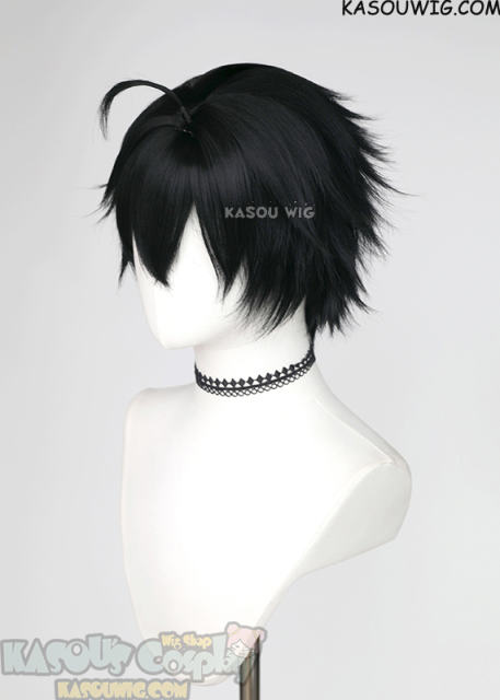 Honkai: Star Rail Dan Heng short black layered cosplay wig