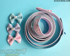 Needy Girl Overdose KAngel blonde purple ombre wig  with clip-on PU pigtails