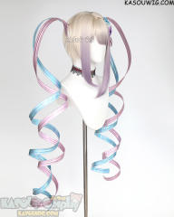 Needy Girl Overdose KAngel blonde purple ombre wig  with clip-on PU pigtails