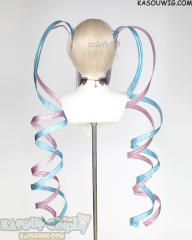 Needy Girl Overdose KAngel blonde purple ombre wig  with clip-on PU pigtails