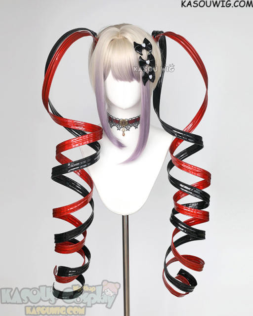 Needy Girl Overdose KAngel blonde purple ombre wig  with clip-on PU pigtails