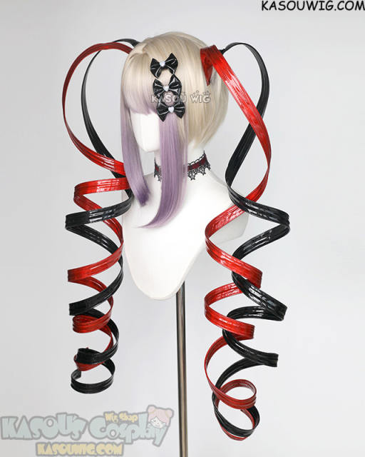 Needy Girl Overdose KAngel blonde purple ombre wig  with clip-on PU pigtails