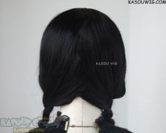 Black Lagoon Roberta 98cm long braided purple black cosplay wig