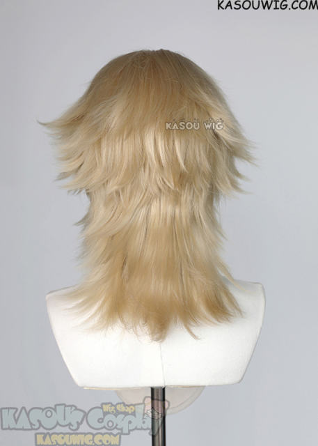 【2 colors】Genshin Impact Varka platinum blonde multilayer flippy wig