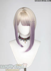 Needy Girl Overdose KAngel blonde purple ombre wig  with clip-on PU pigtails