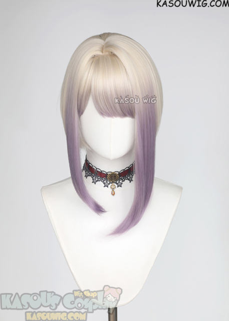 Needy Girl Overdose KAngel blonde purple ombre wig  with clip-on PU pigtails