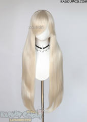 L-4 KA006A 100cm/39.5" long straight Platinum Blonde versatile wig