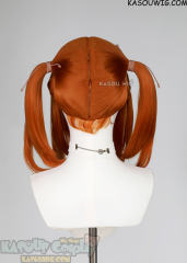 M-2/KA021 ┇ 50CM / 19.7" burnt orange pigtails base wig with long bangs