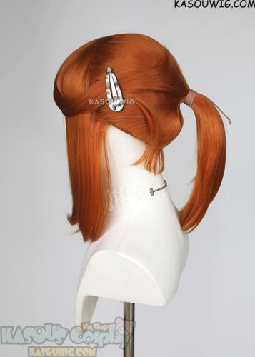 S-3 / KA021 Burnt Orange ponytail base wig with long bangs