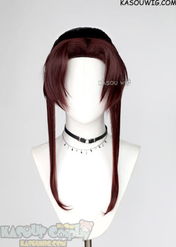 Black Lagoon Revy 50cm medium length reddish brown ponytail wig