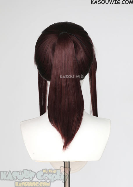 Black Lagoon Revy 50cm medium length reddish brown ponytail wig