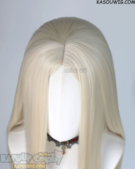 Gachiakuta August 100cm long pale blonde straight wig