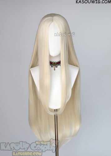 Gachiakuta August 100cm long pale blonde straight wig