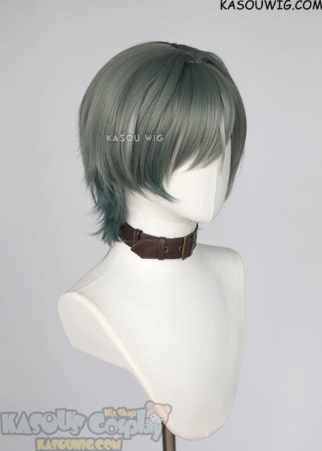 Genshin Impact Lohen short flippy green ombre wig