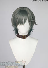 Genshin Impact Lohen short flippy green ombre wig